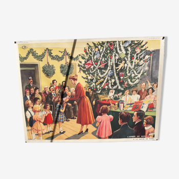 Affiche scolaire “L’arbre de Noël-La fleuriste”