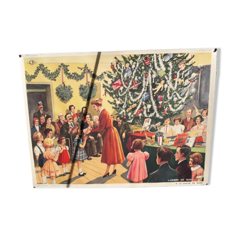 Affiche scolaire “L’arbre de Noël-La fleuriste”