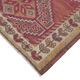Hand-knotted rustic turkish red runner carpet 91 cm x 442 cm