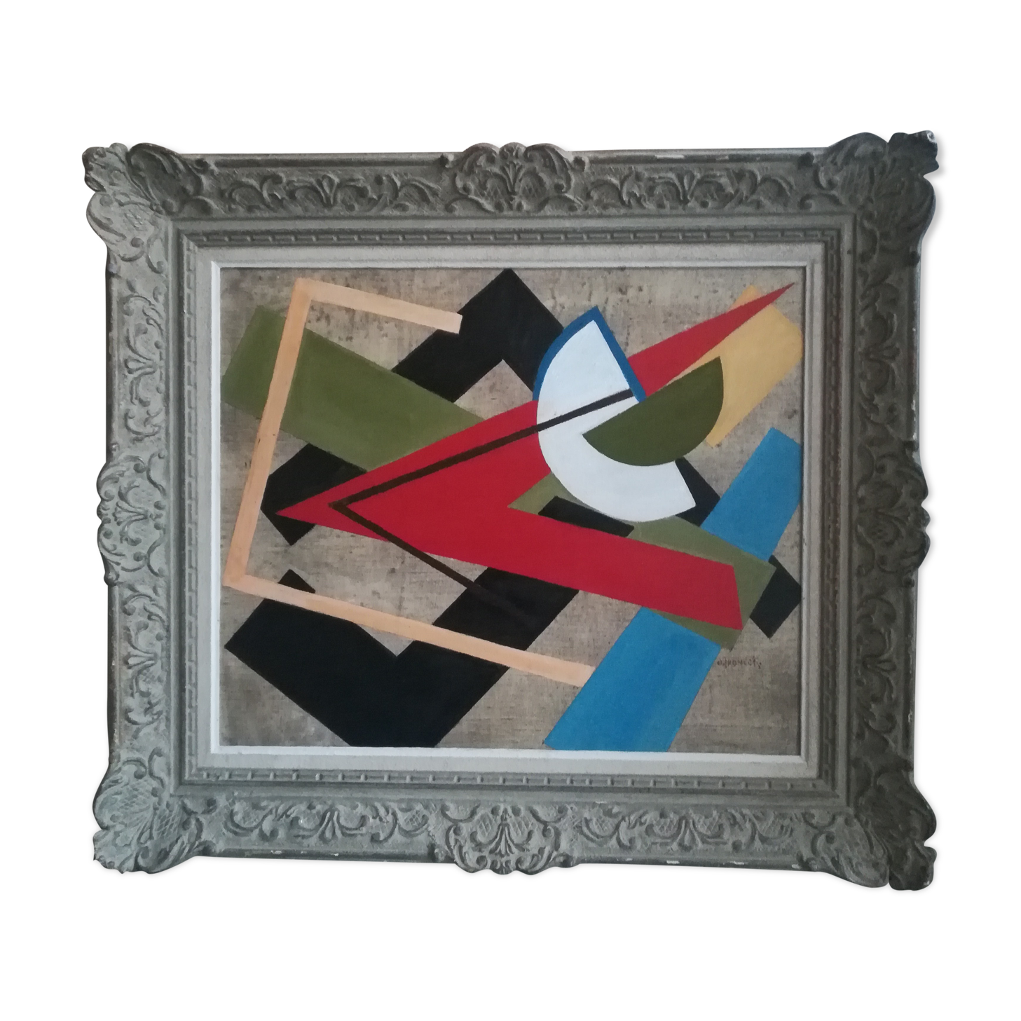 Constructivist canvas Oscar Tronek