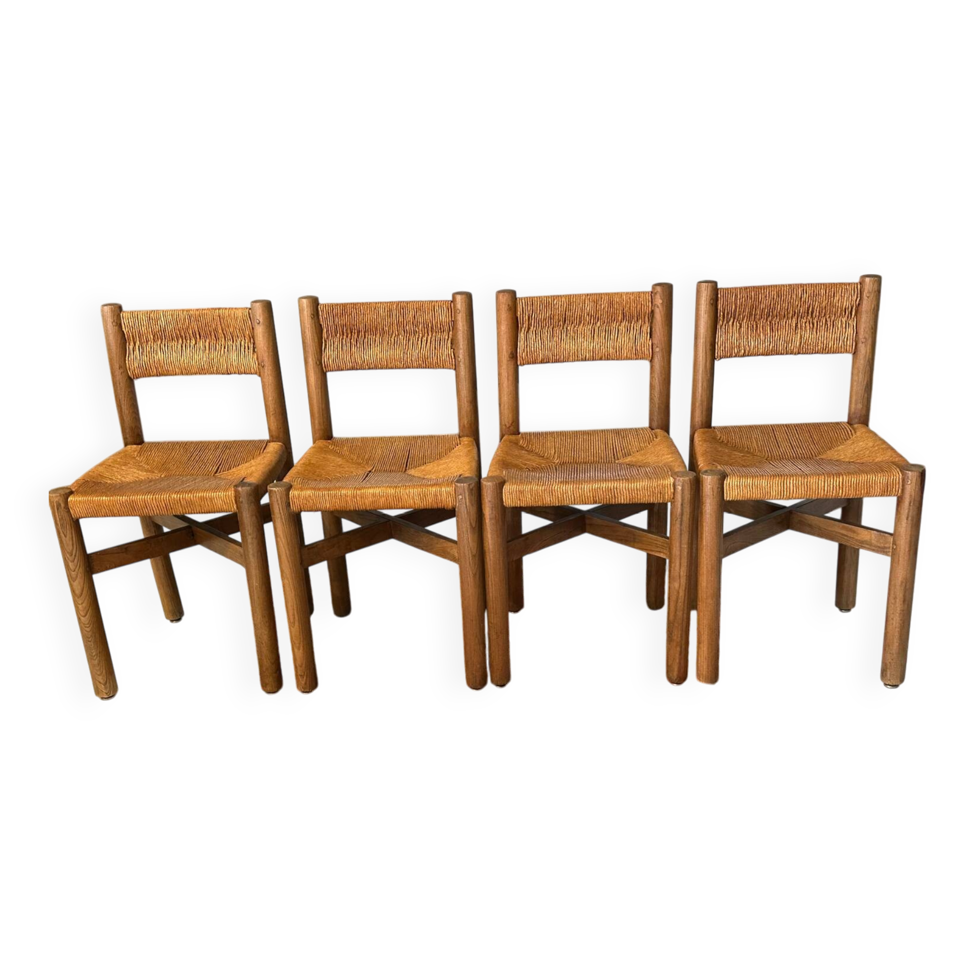 Set of 4 Méribel chairs by Charlotte Perriand 1950