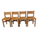 Suite de 4 chaises  Méribel par Charlotte Perriand 1950