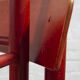 Set of six red stained Farstrup dining chairs 'model 250', Denmark, 1960s