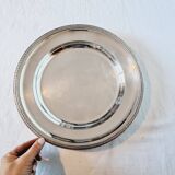 Round tray or large platter in silver metal christofle model gallia malmaison