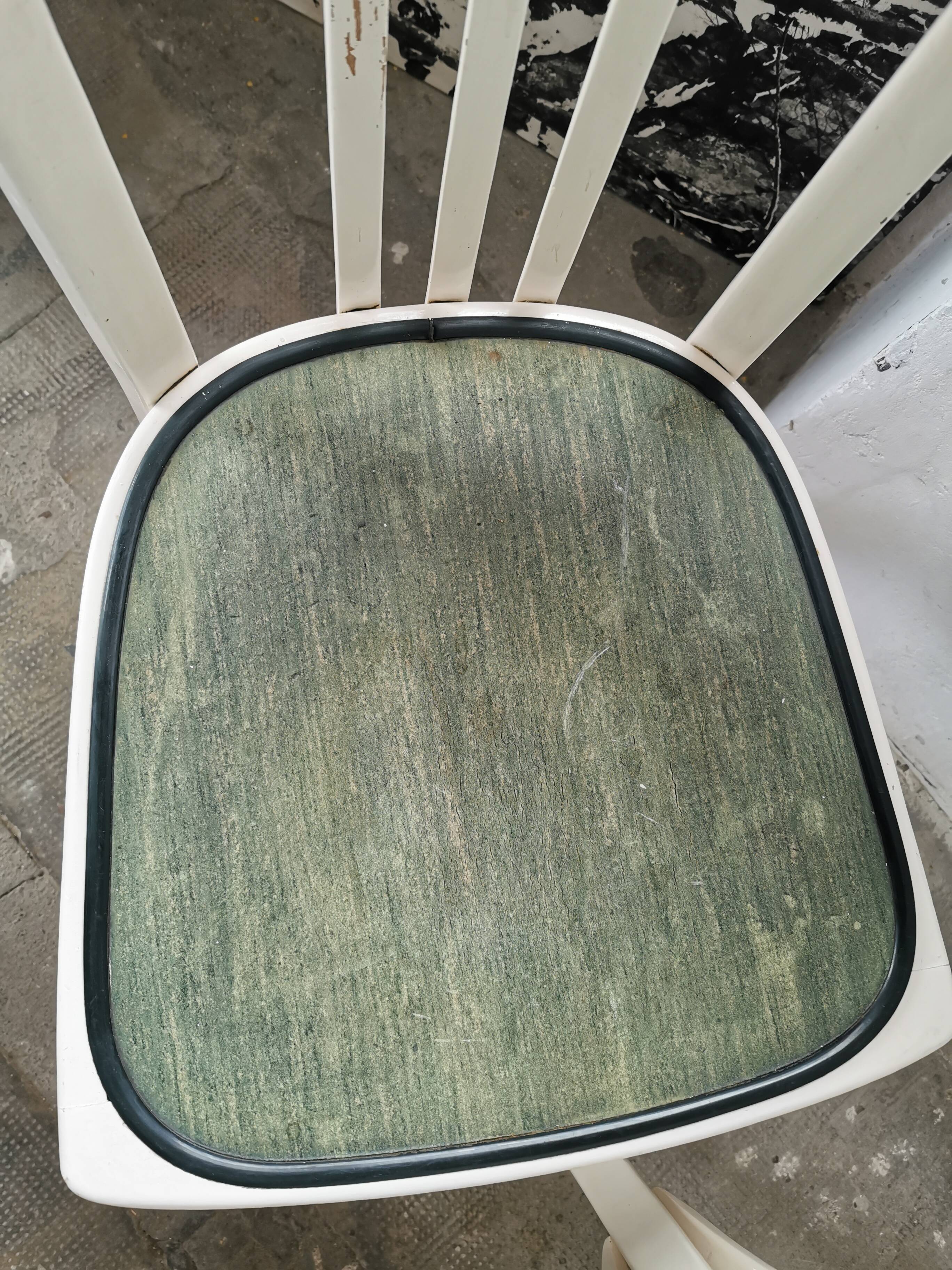 Set de 6 chaises bistrot blanches