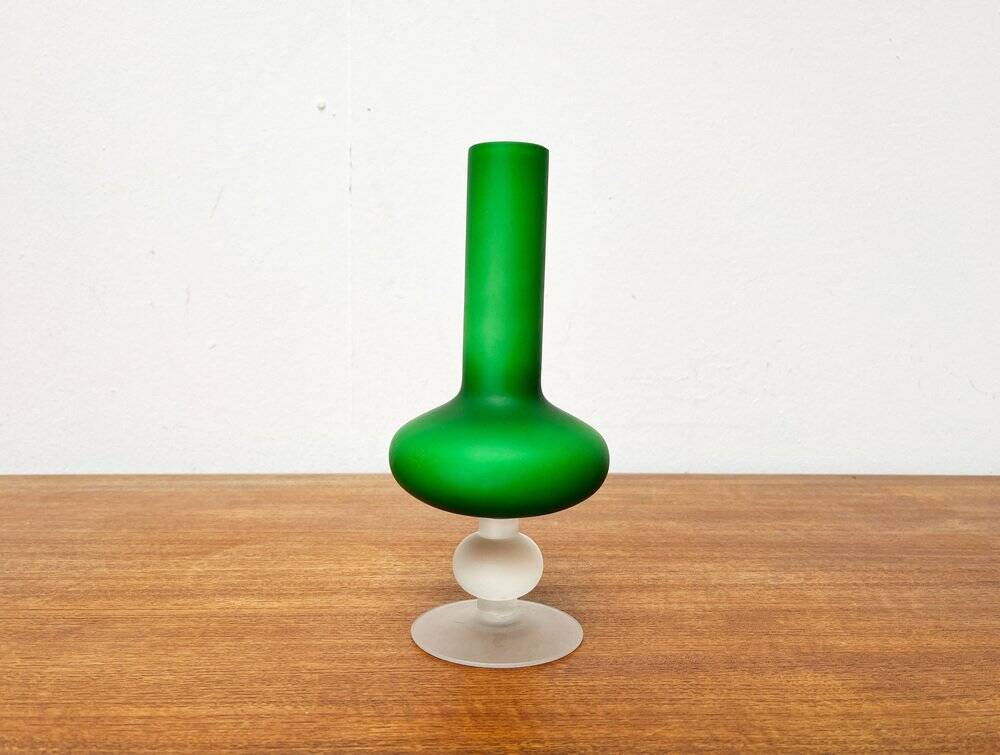 Vase from the Italian Satinato series and glass attributed to Carlo Moretti, 1970s, set of 2.