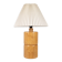 Lampe de table cylindrique en bois massif tourné, France, 1970