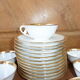 12 cups and limoges porcelain coffee saucers by A.Blin vintage Vierzon décor