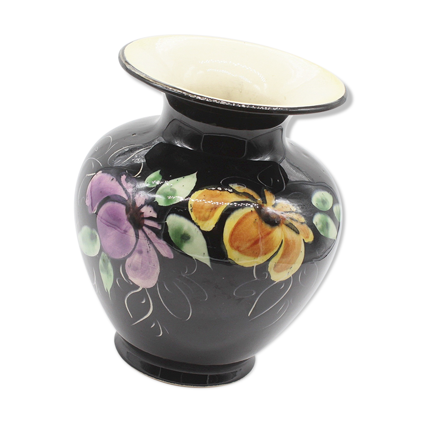 Ceramic vase flowers
