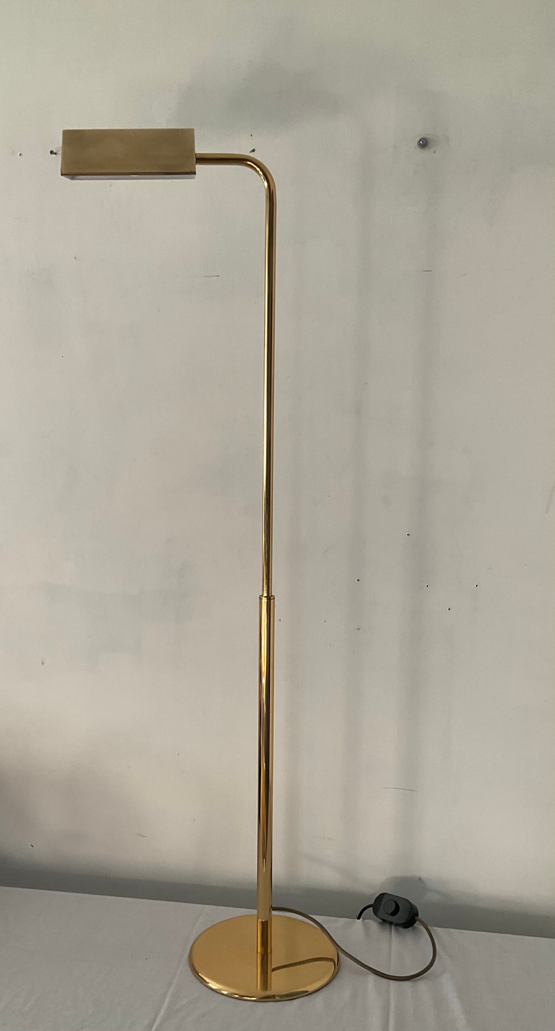 Floor lamp reader of the 70s in brass