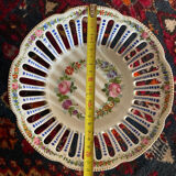 Corbeille à fruit ajourée en porcelaine peint à la main