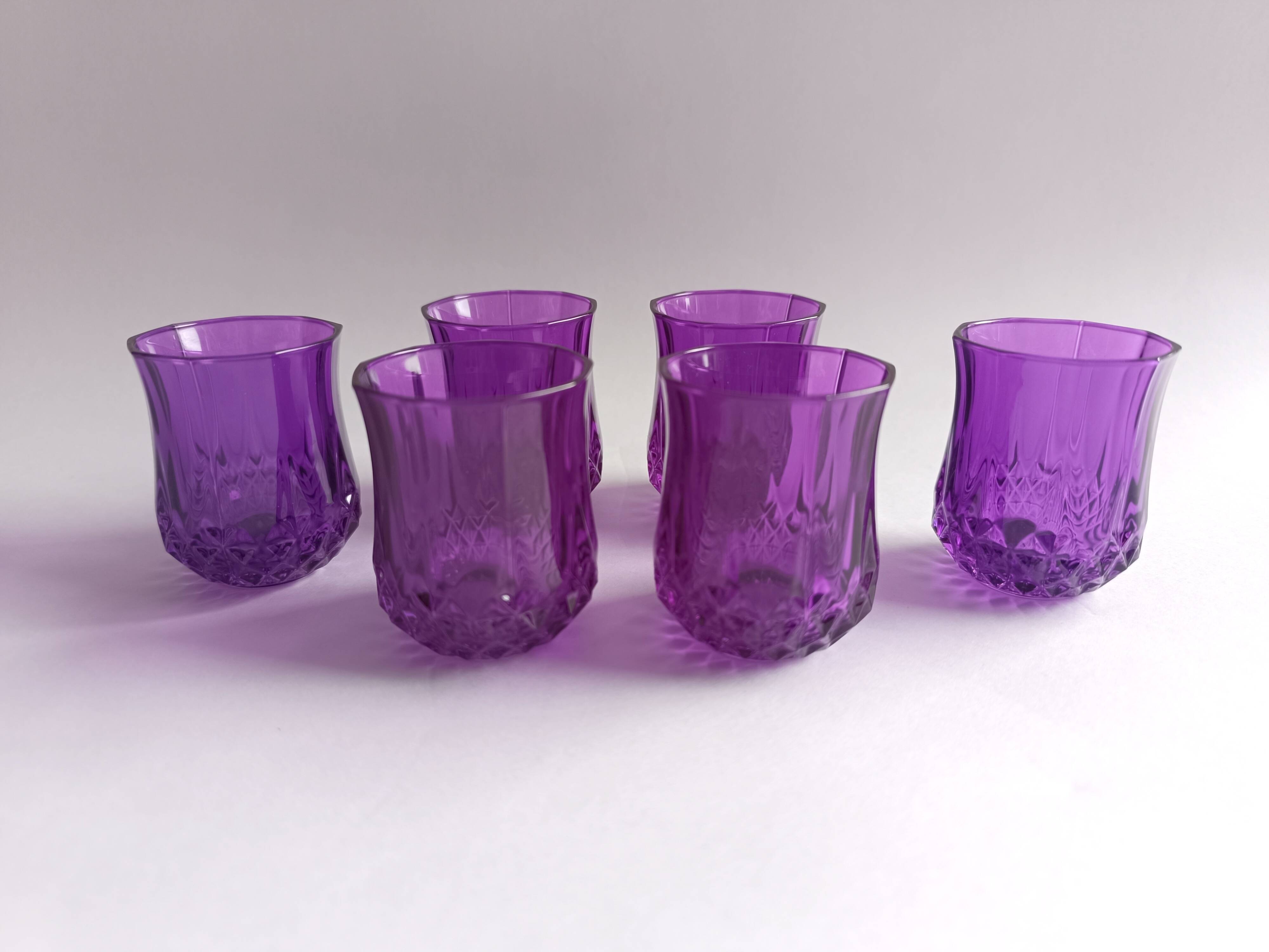 Verres Cristal d’Arques Longchamp violet