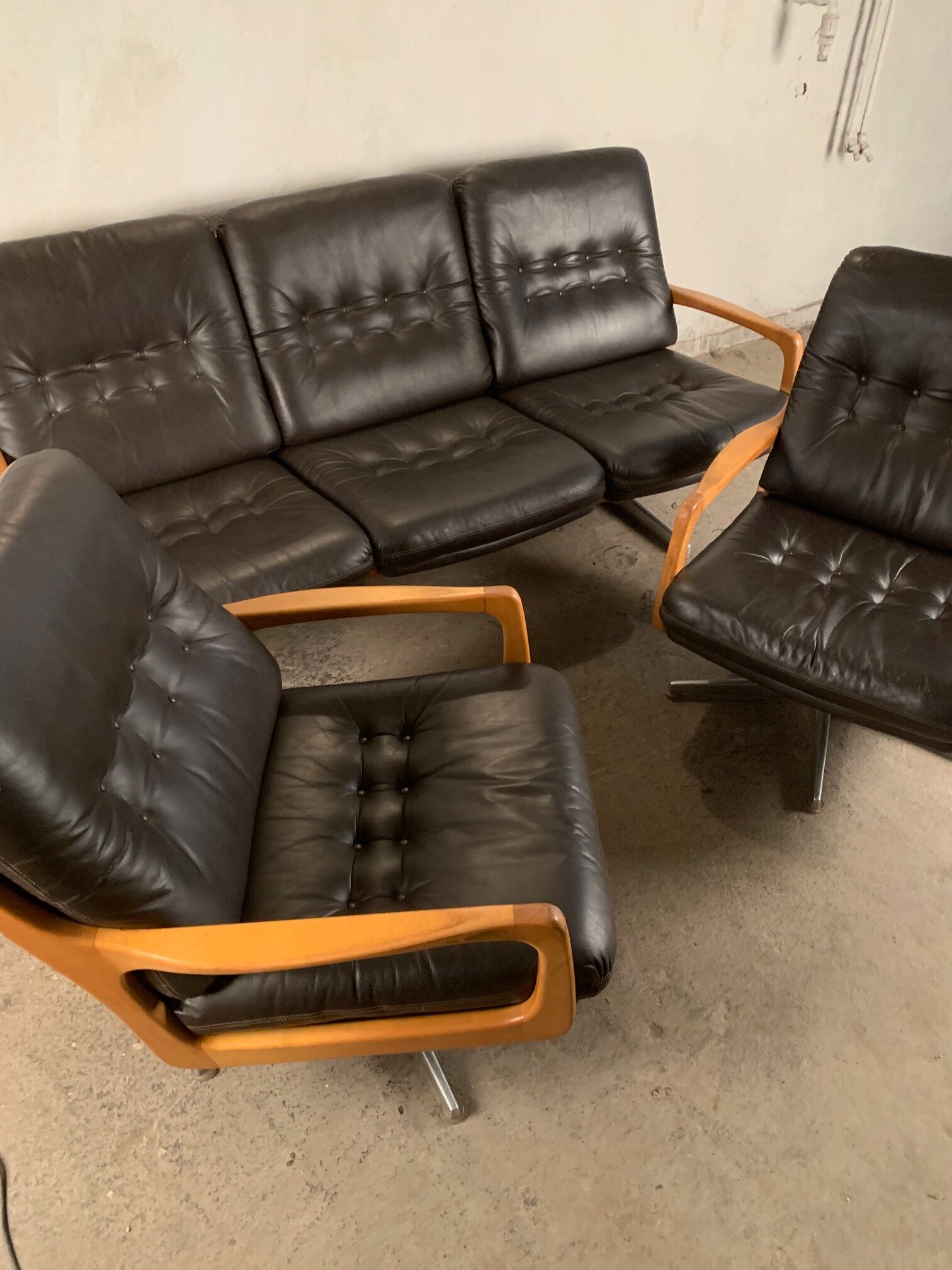 Paire de fauteuils designer Eugen Schmidt Soloform années 1960