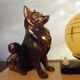 Table lamp, art deco, marble, opaline, bronze patinated metal decoration, switch