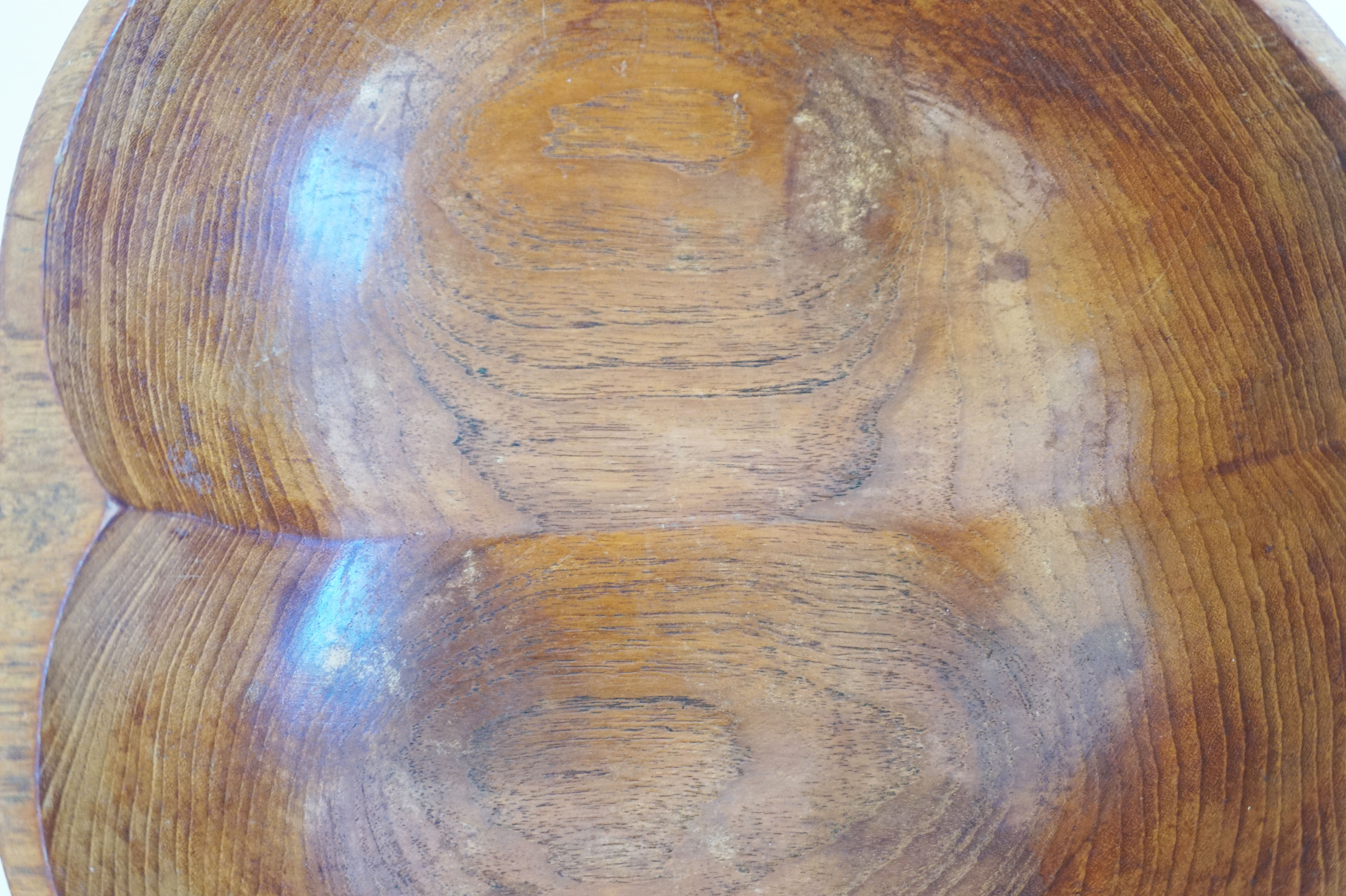 Large flat wooden vintage Apple shaped