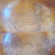 Large flat wooden vintage Apple shaped