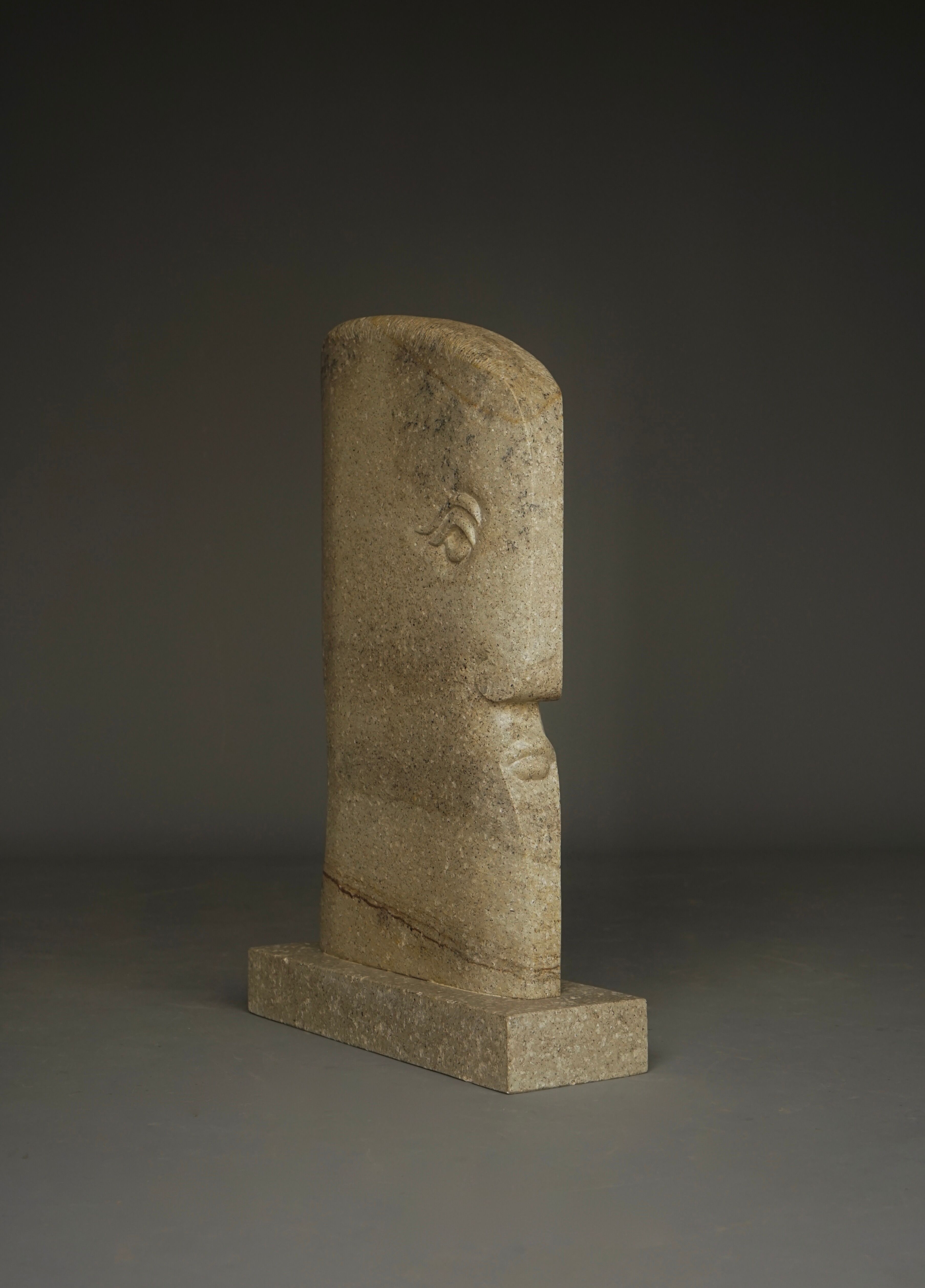 Monumental Sculpture of stylised Head. 1970s