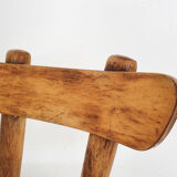 Chaise à dossier en fuseau scandinave en bouleau dans le style d’Ingvar Hildingson, Suède Années 1950