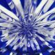 Baccarat vase in cut sapphire blue crystal 30cm
