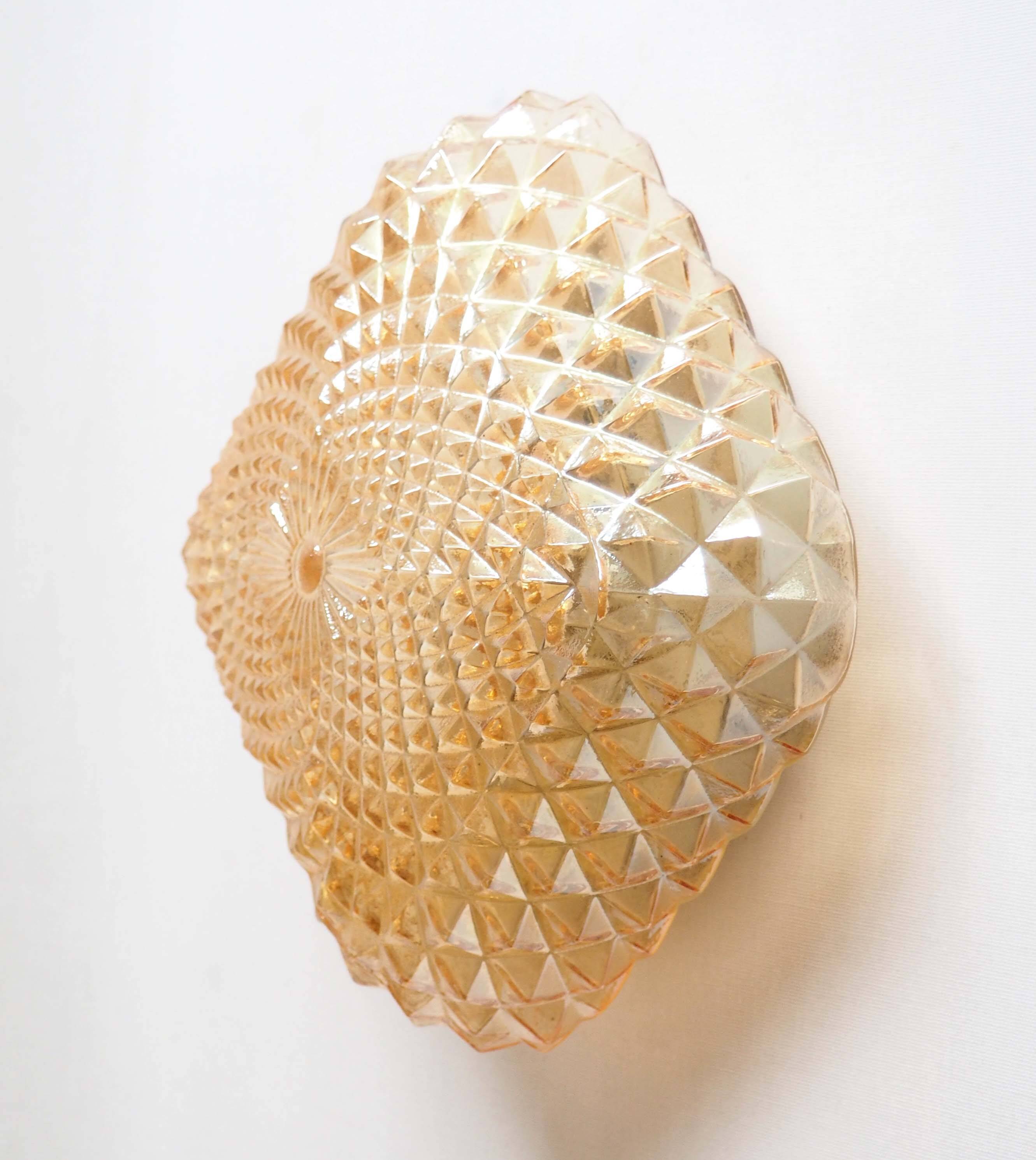 Golden glass ceiling light