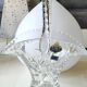 Decorative basket/fruit basket in Beyer cut crystal. Starry/leafy motifs