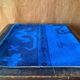 Electric Blue Vintage Turkish Rug Pillow, Hand-Stitched Wool Cushion