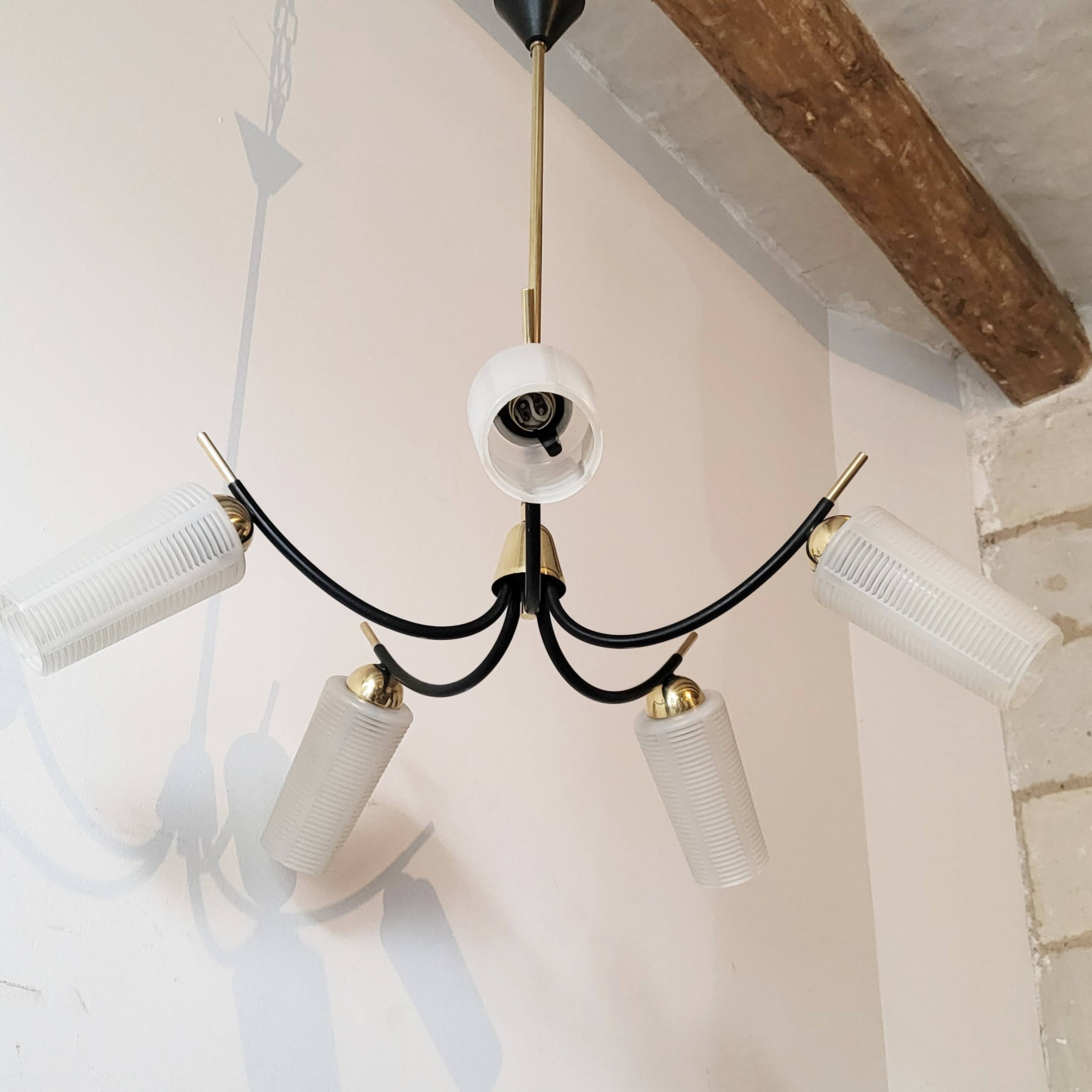 Vintage Arlus pendant light 1950