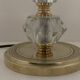 Pied de lampe en verre et métal doré