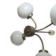 Postmodern brass and glass chandelier, Poland, 1970s