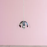 Chromium modernist ceiling light around 1970 France