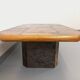 Vintage Brutalist Stone and Oak Coffee Table from the 70s 80s