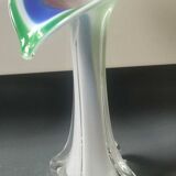 Vase Soliflore Fleur d Arum Design en verre d Art soufflé Murano/Jack in the Pulpit. Haut 20 cm