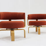 Set Fridene swivel armchairs by Carina Bengs for Ikea