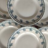 Ensemble de 6 assiettes plates terre de fer St Amand 4006