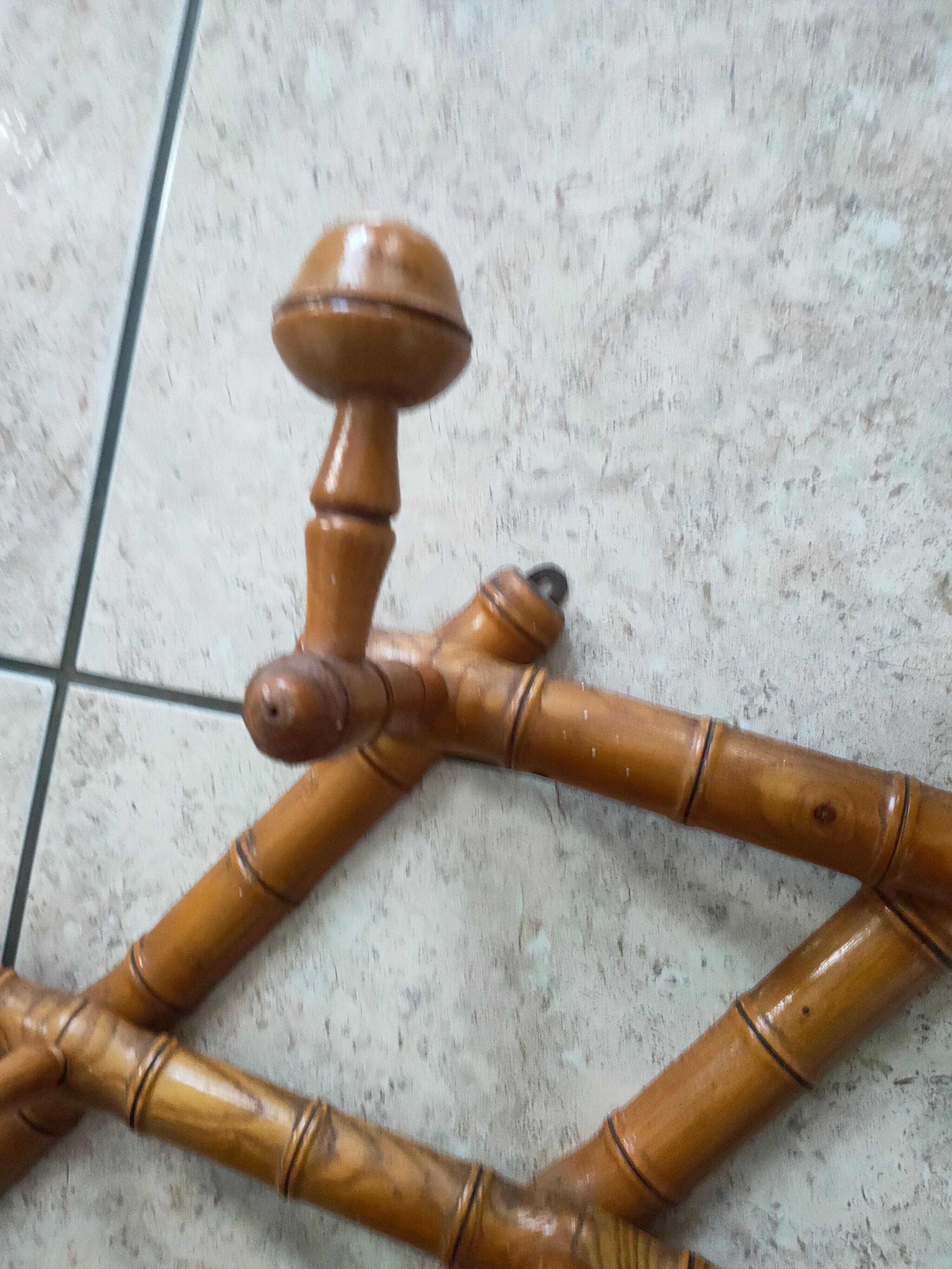 Antique folding coat rack