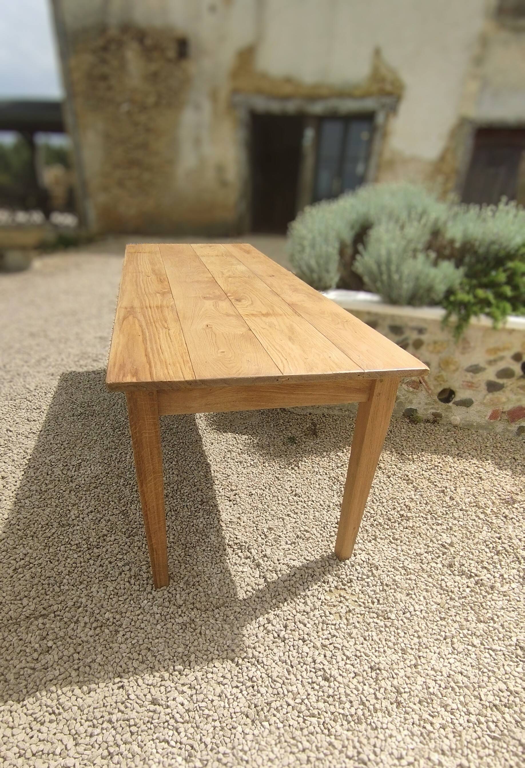 Solid oak farmhouse table 220 X 80 cm