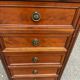 Louis XVI solid cherry wood chest of drawers with 5 drawers, 1980.