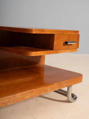 Functionalist hall stand with mirror, Czechoslovakia, 1930s