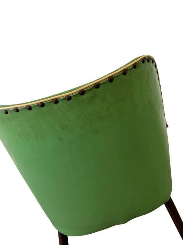 Chaise rockabilly verte vintage