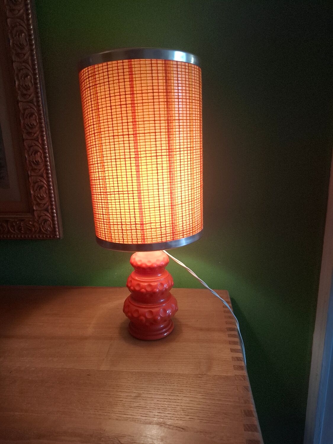 Vintage 70's opaline lamp
