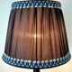 Art deco wooden lamp 1930 and couture lampshade