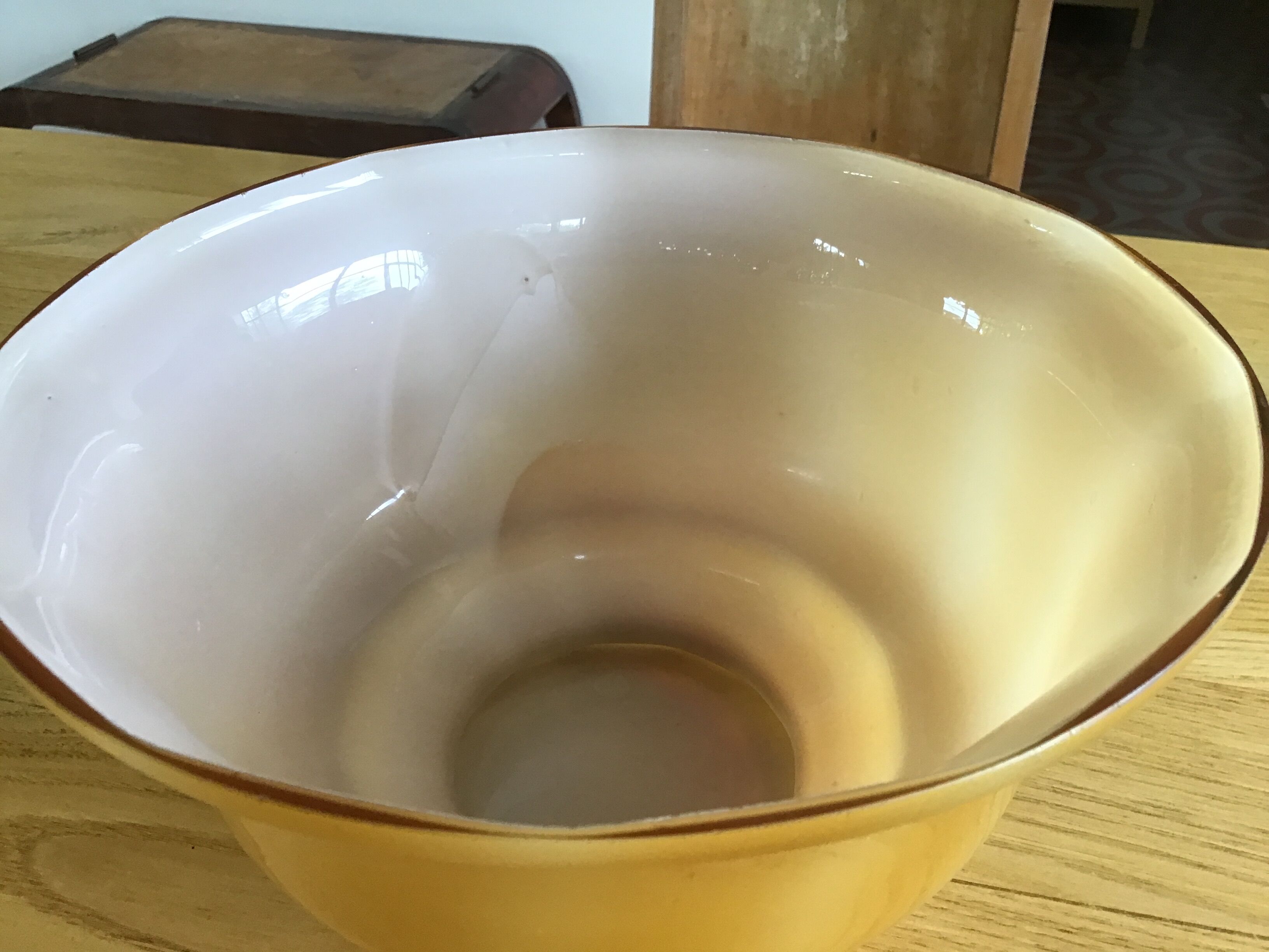 Orange-yellow opaline cup