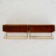 Pair of 1950s Scandinavian wall-mounted nightstands