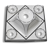 Rare ceiling 1920, BAUHAUS, porcelain 5 lights
