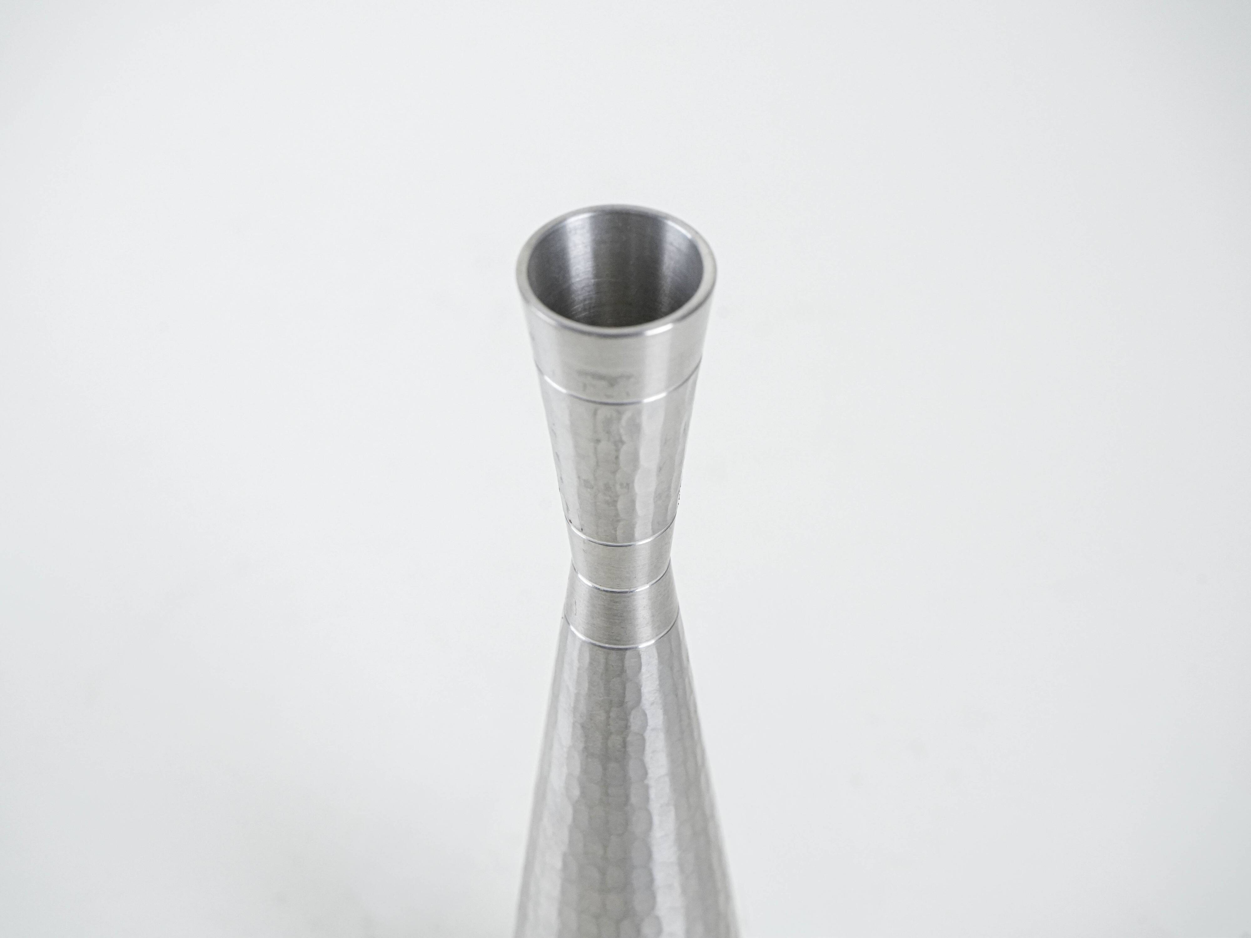 Metal candlestick, Italian design, 1970s, made in Italy