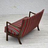 Canapé 2 places danois des années 1960 par Fritz Hansen, laine d'ameublement.