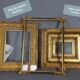 Old frame carved gilded wood 38x32 cm, leafing 26.3x20.3 cm