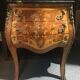 Curved commodus, tomb, Louis XV style, in marquetry, 3 drawers