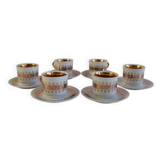 Set of six Cups and Saucers by Epiag 1950