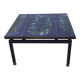 Table basse en céramique et fer forgé